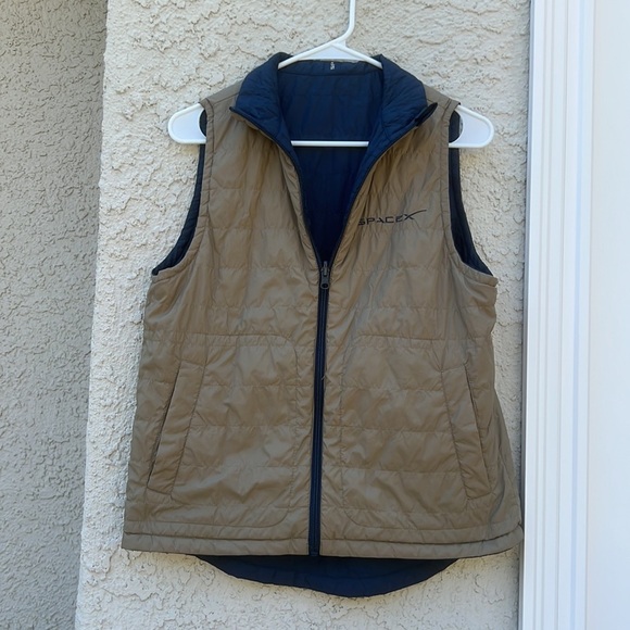 SpaceX Blue/Tan Reversible Vest Men'S Size M - Picture 6 of 10